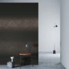 3M DI-NOC CH-1631 Black Tungsten Diagonal on a wall