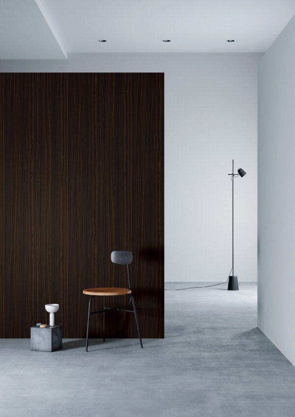 3M DI-NOC FW-7014 Coffee Bean Rosewood render on a wall