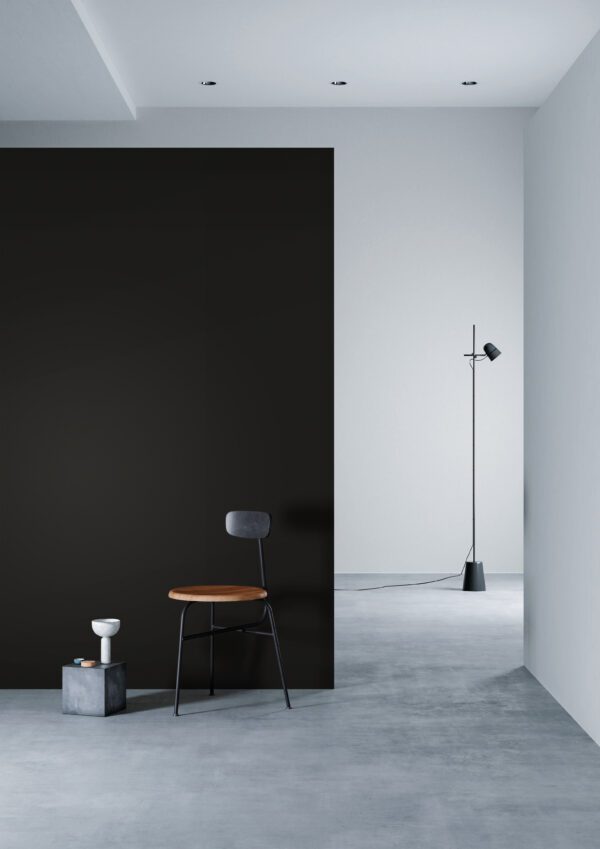 3M DI-NOC Solid Colour Architectural Finish PS-1440 Domestic Black installation render on a wall