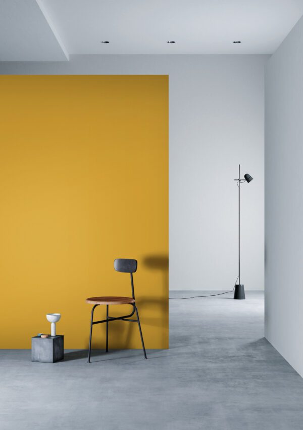 3M DI-NOC Solid Colour Architectural Finish PS-1443 Cyber Yellow installation render on a wall
