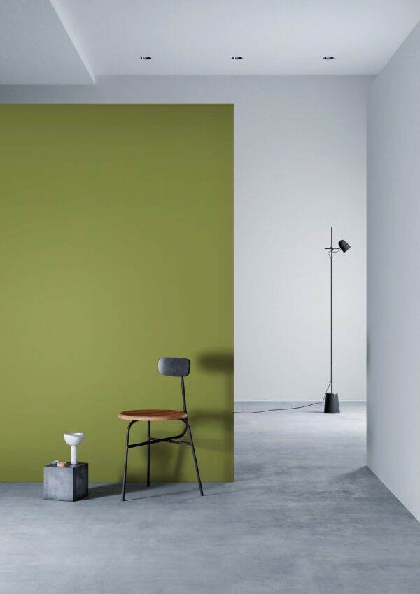 3M DI-NOC Solid Colour Architectural Finish PS-1446 Lime Green installation render on a wall