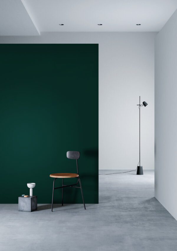 3M DI-NOC Solid Colour Architectural Finish PS-1447 Emerald Green installation render on a wall