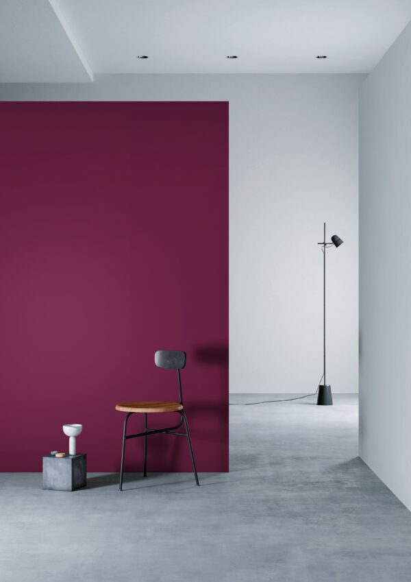 3M DI-NOC Solid Colour Architectural Finish PS-1823 Sangria installation render on a wall