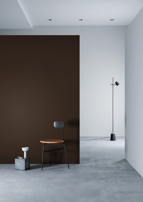 3M DI-NOC Solid Colour Architectural Finish PS-293 Black Coffee installation render on a wall
