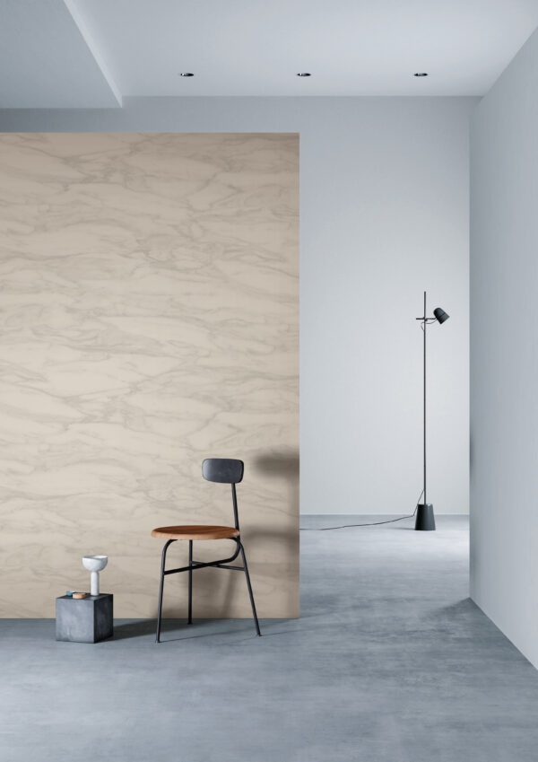 3M DI-NOC ST-1588 Arabescato Corchia Marble installation render on a wall