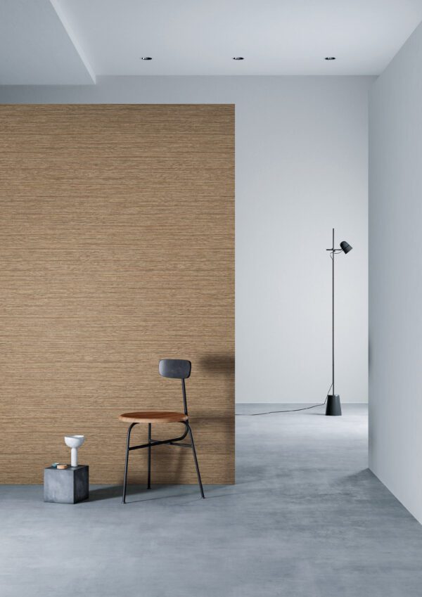 3M DI-NOC WG-1392H Taos Taupe Zebra Wood installation render on a wall