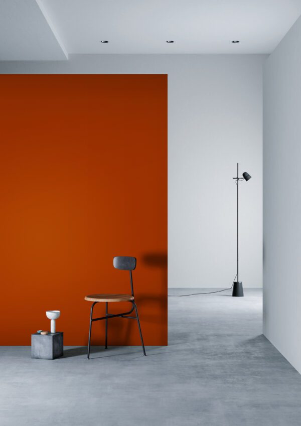 3M DI-NOC Solid Colour Architectural Finish PS-1821 Burnt Orange installation render on a wall