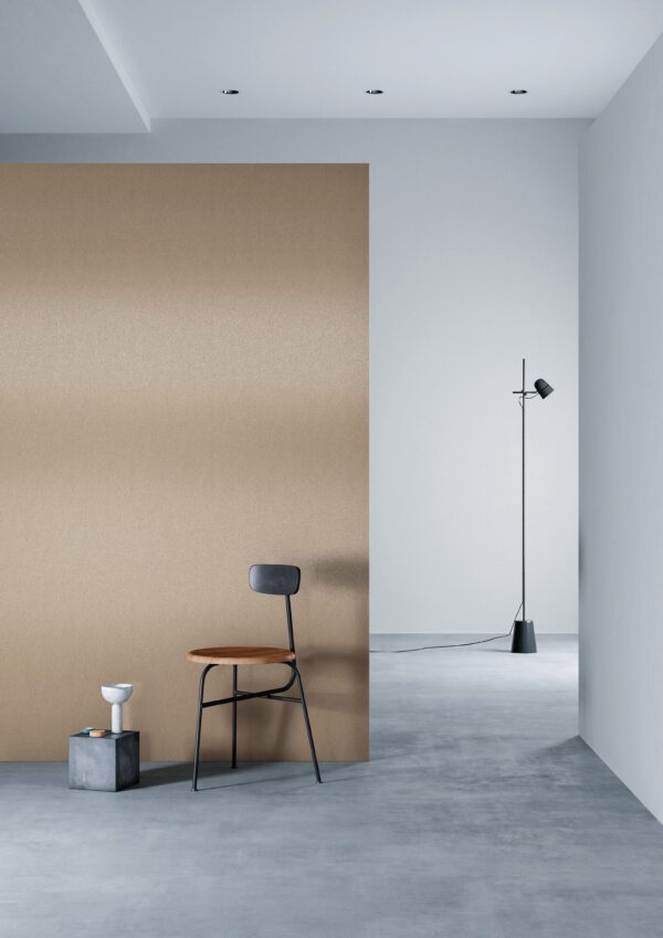 3M DI-NOC Metallic ME-2275 Brushed Champagne Gold installation render on a wall