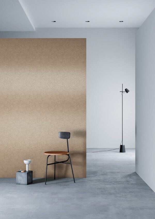 3M DI-NOC Metallic ME-2285AR Oxidized Champagne Gold installation render on a wall
