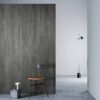 Interior wall render of 3M DI-NOC Architectural Finish ME-2561 Blackened Aluminum Patina