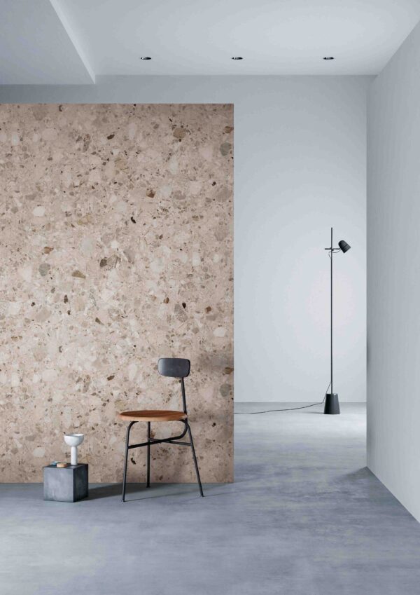 Interior wall render of 3M DI-NOC ST-2540MT Venato Terrazzo